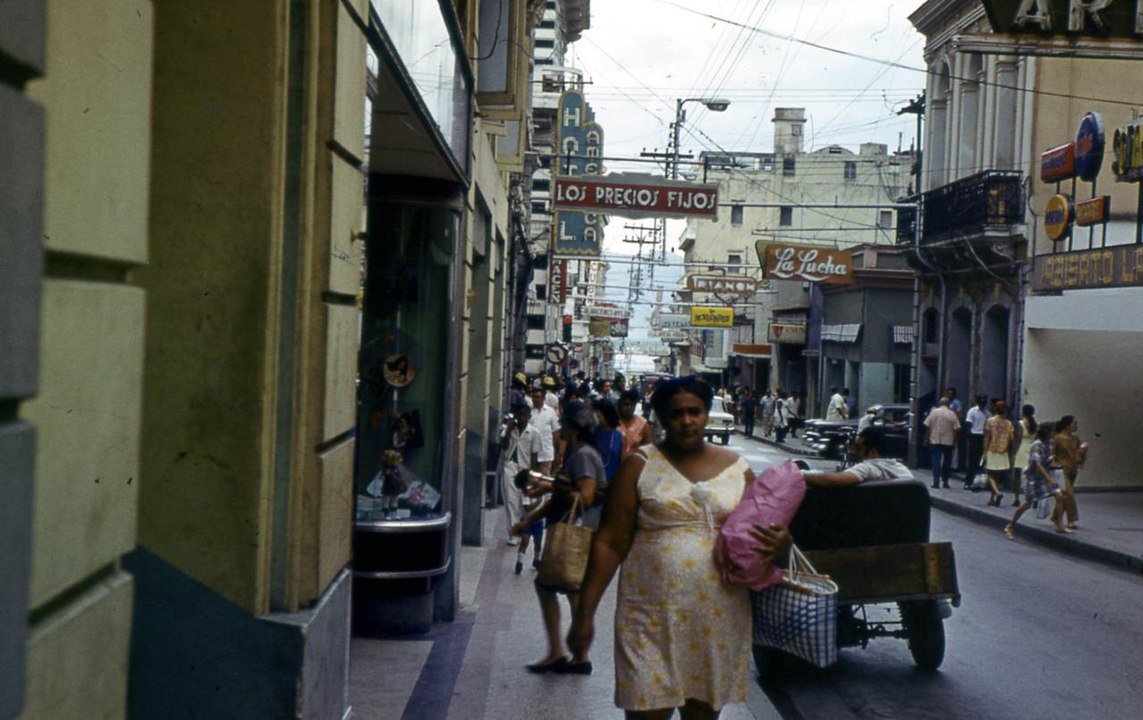 Street in central Santiago in 1974