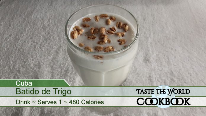 Batido de Trigo ~ Wheat Milkshake Recipe Card