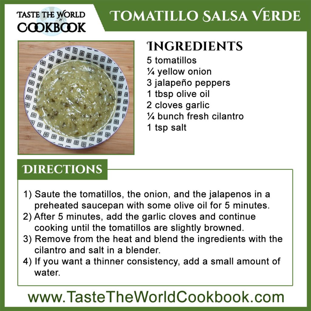 Tomatillo Salsa Verde Recipe Card