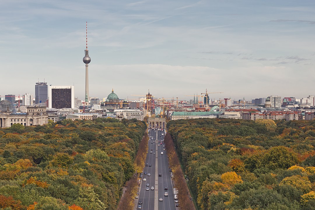 View from the Victory Column towards Mitte, Berlin, Germany