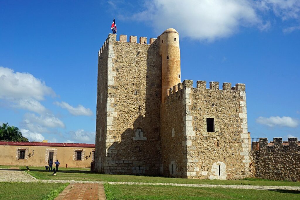 Historic Fortaleza Ozama, a 16th-century fortress overlooking the Ozama River in Ciudad Colonial, Santo Domingo, symbolizing the rich history of the Dominican Republic.