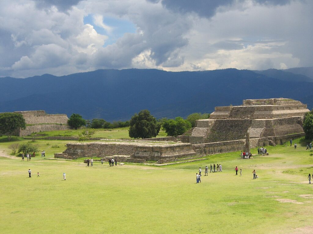 Monte Albán archaeological site in Oaxaca, Mexico